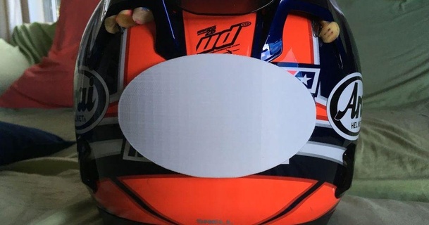 arai capacete corsair x retaguarda logotipo cobrir bainha atypicalengineer808 3D modelos Esportes ar livre thingiverse 3d print model - Mito3D