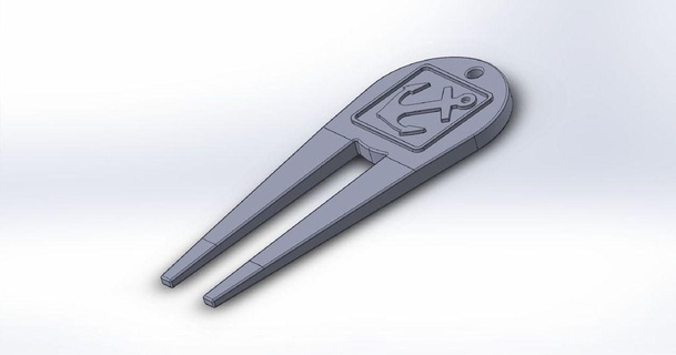 golf divot tool anchor logo atypicalengineer808 3D Models Sports & Outdoor Other thingiverse 3d print model - Mito3D