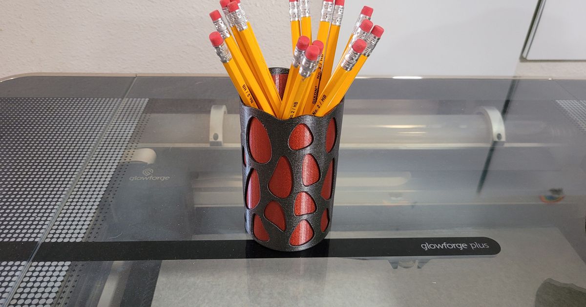 pencil cup mocodroid 3D Models Hobby & Makers Organizers voronoi pencilholder pencilcup 3D print model - Mito3D