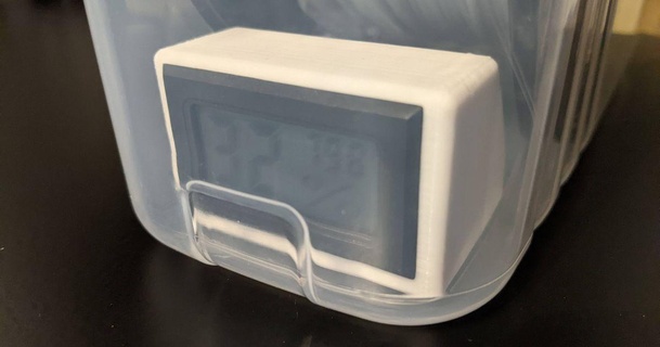 Hygrometer montieren Trockenmittel Tablett Donau 3D Modelle Hobby Macher Elektronik 3d print model - Mito3D