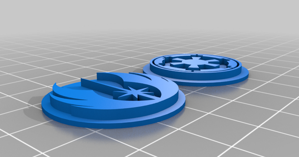 sw rpg destino gettoni jedi impero sbandate 3D Modelli giocattoli Giochi all'aperto Guerre stellari 3d print model - Mito3D