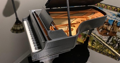 großartig Klavier ziehen Teile Eisfuchs download frei stl Modell Printablescom 3d Modelle Hobby Macher Musik Konzertflügel Scharnier klappbar bewegliche 3d print model - Mito3D