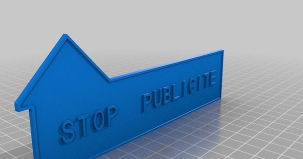 stop publicite pierre 3D Models Household Outdoor & Garden thingiverse customized 3d print model - Mito3D