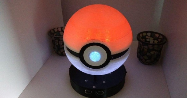 illuminato pokeball luce xylenc4 3D Modelli domestico Casa attrezzature led thingiverse 3d print model - Mito3D