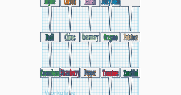 plantar Tag marcadores 15 feijão designs 3D modelos casa ar livre jardim cebolinha tomate Pimenta 3d print model - Mito3D