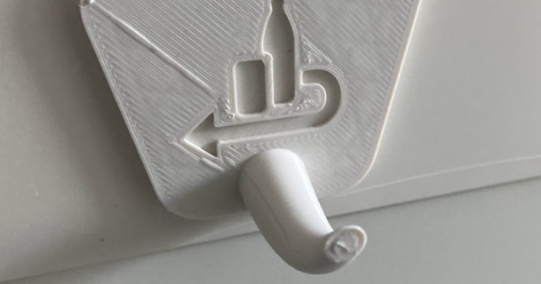 bottiglia depositare gancio per deposito bottiglie matschi 3D Modelli domestico Casa attrezzature muro 3d print model - Mito3D
