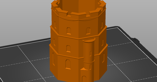 mal funcionamiento cae bolígrafo soporte laurel 3D modelos casa oficina lápiz torre castillo 3d print model - Mito3D