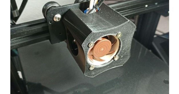 Ender 3v2 Noctua 4020 Ventilator montieren Meeräsche 3D Modelle Drucker Realität Teile Upgrades Fanmount ender3 noctuafan40mm crealityender3 3d print model - Mito3D