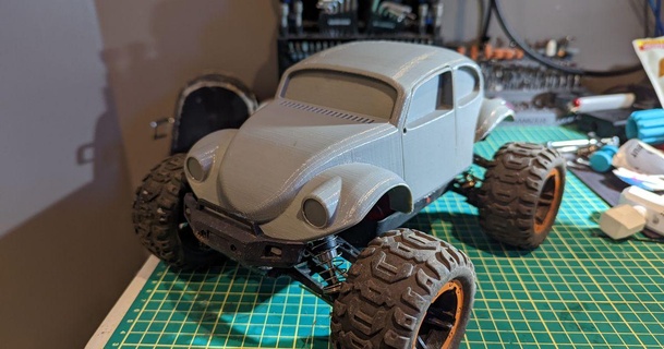 vw beetle baja bug - 1 16 rc hbx 16889 adapter muxoid 3D Models Hobby & Makers RC Robotics upgrade rccar 3d print model - Mito3D