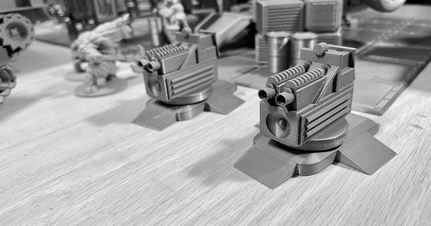 montato pistole Roberto Massimo 3D Modelli tavolo miniature veicoli macchine terreno spazio warhammer 40k costruzione 3d print model - Mito3D