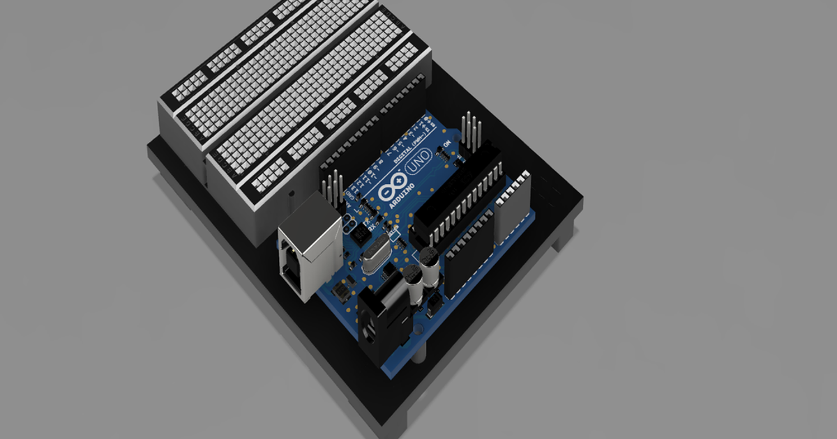 arduino uno 30 linha tábua pão Stougaard impressão 3D modelos passatempo fabricantes eletrônicos thingiverse 3D print model - Mito3D