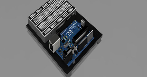 arduino 30 riga breadboard Stougaard Stampa 3D Modelli passatempo creatori elettronica thingiverse 3d print model - Mito3D