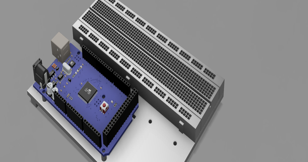 arduino mega 60 riga breadboard Stougaard Stampa 3D Modelli passatempo creatori elettronica thingiverse 3d print model - Mito3D