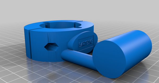 e-scooter headlight mounting clamp bar fishlet 3D Models Sports & Outdoor Other thingiverse 3d print model - Mito3D