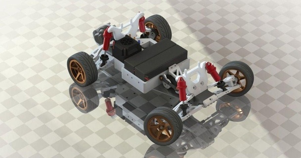 3d stampato rc macchina 6s buggy stadio camion 2wd papà amichevole robot 3D Modelli passatempo creatori RC robotica openrc 3dprinted traxxas bandito thingiverse 3d print model - Mito3D