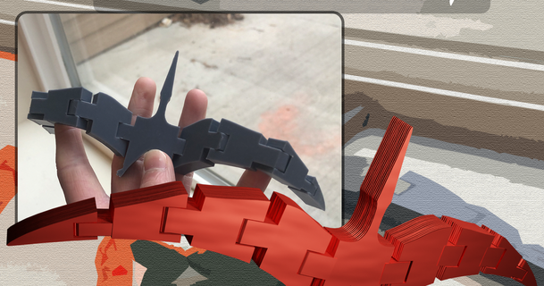 articolato pterodattilo Drago 3D Modelli giocattoli Giochi puzzle Brain teasers 3d print model - Mito3D