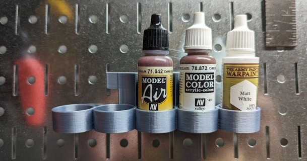 dropper bottle paint vallejo army painter etc holder pegboard ph 3D Models Hobby & Makers Organizers modelpainting miniaturepainting 3d print model - Mito3D