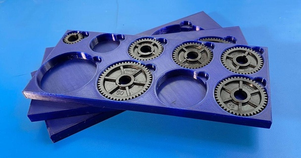 mini lathe change gears tray lie-flat caveduck  3D Models  Hobby & Makers  Organizers organizer gears harborfreight lathe minilathe  3d print model - Mito3D
