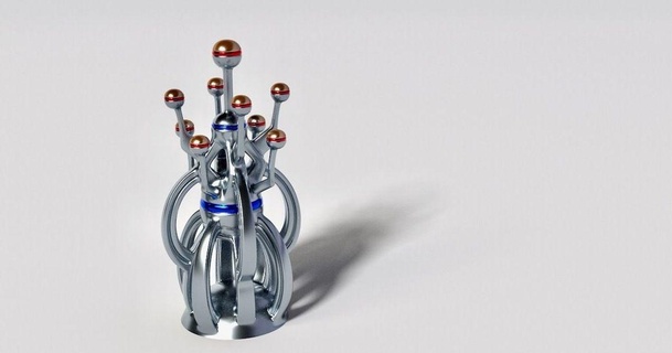 atomic engine steedmaker 3D Models Art & Design Sculptures trophy design sculpture award 3d print model - Mito3D