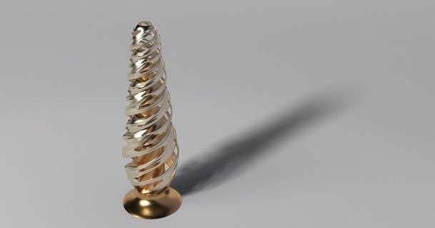 retorcido giro corcel 3D modelos Arte diseño esculturas decoración trofeo escultura premio 3d print model - Mito3D