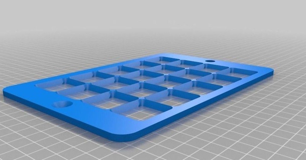 customized 3d printable keyguard grid-based -form hybrid aac apps tablets atmakers 3D Models Gadgets Portable Devices thingiverse 3d print model - Mito3D