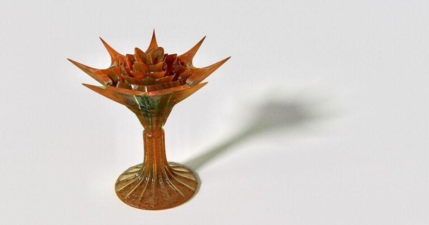 chama flor corceleiro 3D modelos arte Projeto esculturas decoração troféu Natal 3d print model - Mito3D