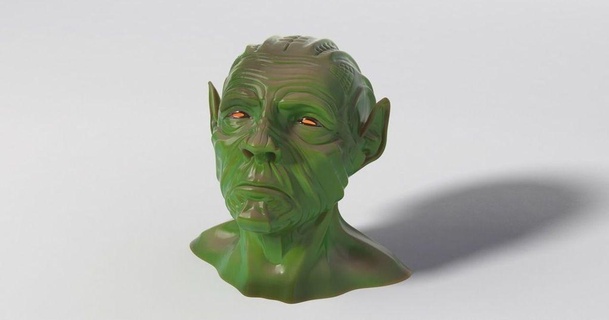 extraterrestre tête steedmaker 3D modèles art conception sculptures guerres étoiles buste sculpture 3d print model - Mito3D