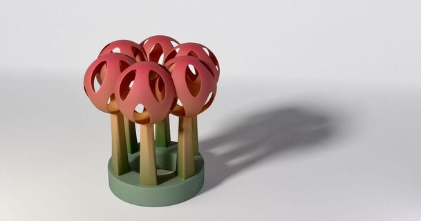 Wachstum Glühbirnen Rossmacher 3D Modelle Kunst Design Skulpturen Dekoration Trophäe Weihnachten organisch Skulptur 3d print model - Mito3D