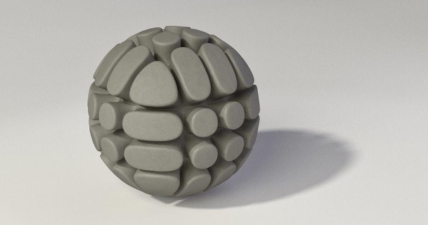 rullo palla destriero 3D Modelli arte design disegni matematica buckyballs 3d print model - Mito3D