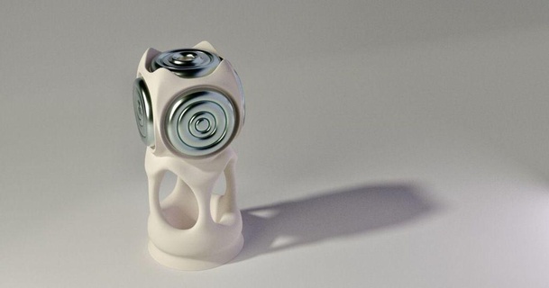 scolpito sfera eccezionale penna matita titolare supporto destriero 3D Modelli arte design sculture decorazione trofeo miniatura 3d print model - Mito3D