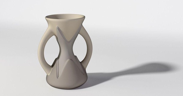 curvy vase steedmaker 3D Models Art & Design Sculptures water cup articulated glass 3d print model - Mito3D