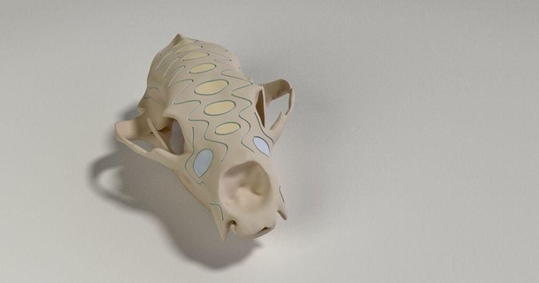 ornato orso cranio destriero 3D Modelli arte design sculture animale thingiverse 3d print model - Mito3D
