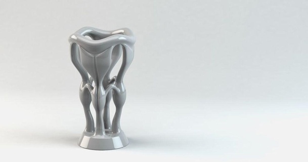 ausdrucksvoll Skulptur Rossmacher 3D Modelle Kunst Design Skulpturen Vase Trophäe Container organisch 3d print model - Mito3D