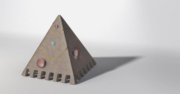 meditation pyramid steedmaker 3D Models Art & Design Sculptures decoration trophy egypt art sculpture 3d print model - Mito3D