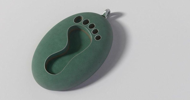 barefoot track pendant steedmaker 3D Models Fashion Women print sculpture human necklace 3d print model - Mito3D