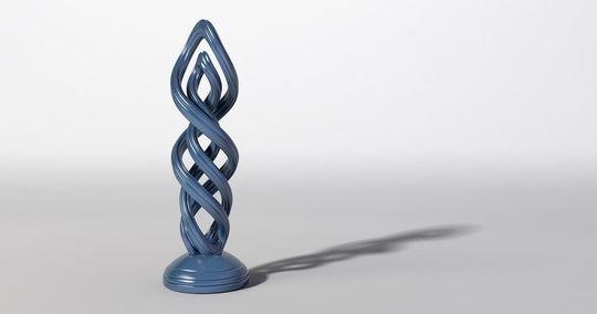 corrugated spiral trophy steedmaker 3D Models Art & Design Sculptures decoration decor art sculpture 3d print model - Mito3D