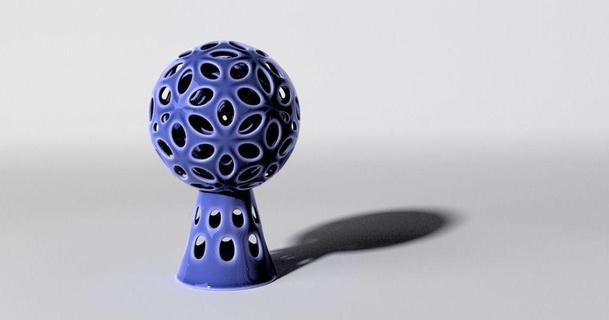 recursivo agujereado esfera corcel 3D modelos Arte diseño diseños decoración trofeo escultura premio 3d print model - Mito3D