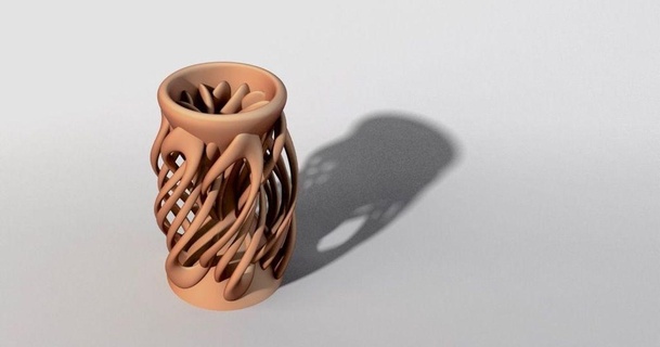 complexe Sablier vase steedmaker 3D modèles art conception sculptures décoration spirale ornement chose universelle 3d print model - Mito3D