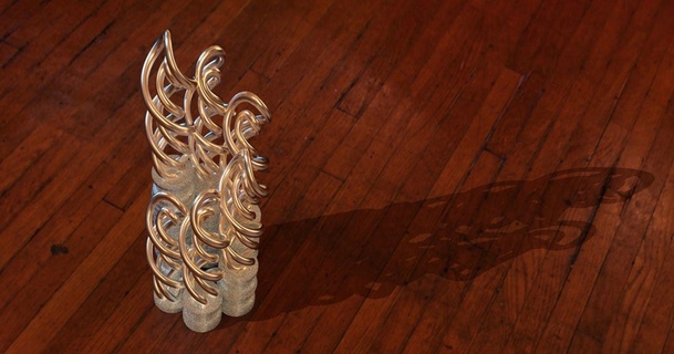 spiral complex trophy steedmaker 3D Models Art & Design Sculptures decoration design art sculpture 3d print model - Mito3D