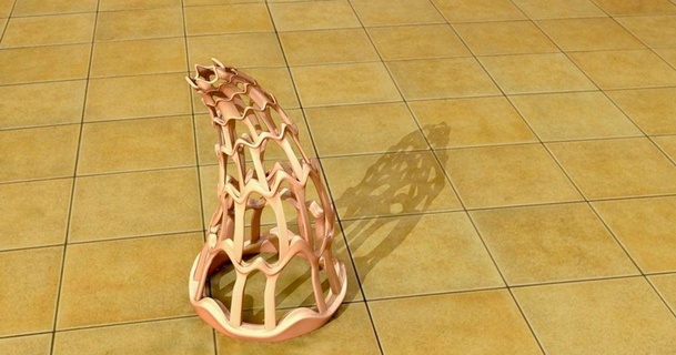 Torus röhrenförmig Käfig verzerrt Rossmacher 3D Modelle Kunst Design Skulpturen Skulptur verdrehte 3d print model - Mito3D