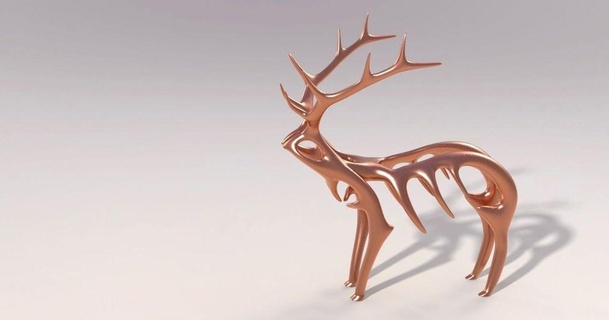 alce spirito destriero 3D Modelli arte design sculture decorazione cervo arredamento scultura supporti 3d print model - Mito3D