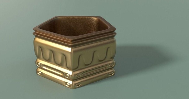 penta bowl corceleiro 3D modelos arte Projeto esculturas Panela caixa recipiente tigela thingiverse 3d print model - Mito3D
