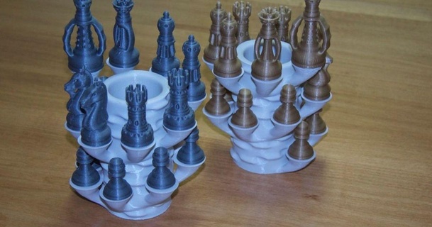 chess ornament stand steedmaker 3D Models Toys & Games Board art set 3d print model - Mito3D