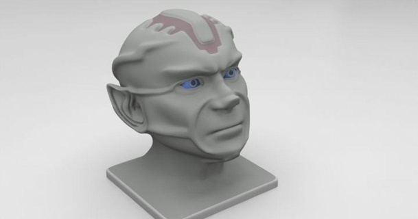 alien vulcan head steedmaker 3D Models Art & Design Sculptures figurine bust art sculpture 3d print model - Mito3D