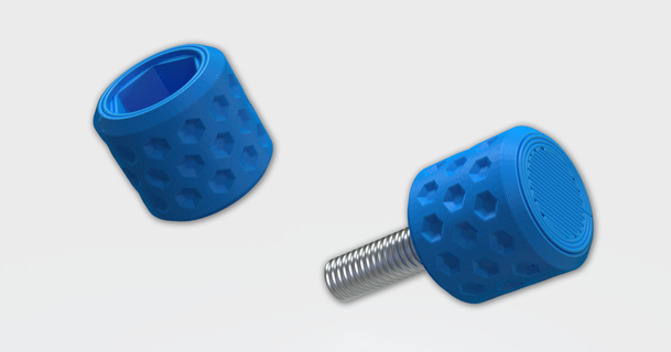 moleté bouton m4 Taille the3designer 3D modèles loisir fabricants idées hexagone boulon moletage 3d print model - Mito3D