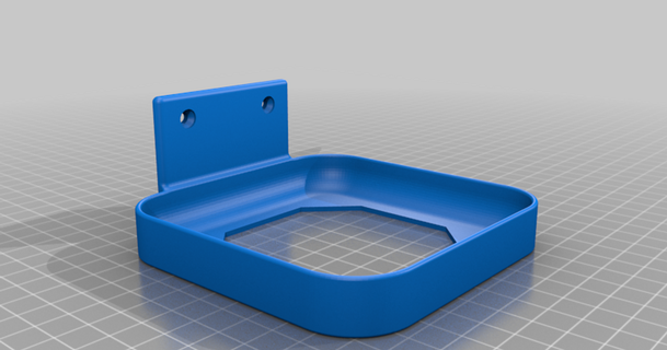 shaw blaue Kurve Modem Mauer Halterung Nocken 3D Modelle Haushalt Büro thingiverse 3d print model - Mito3D