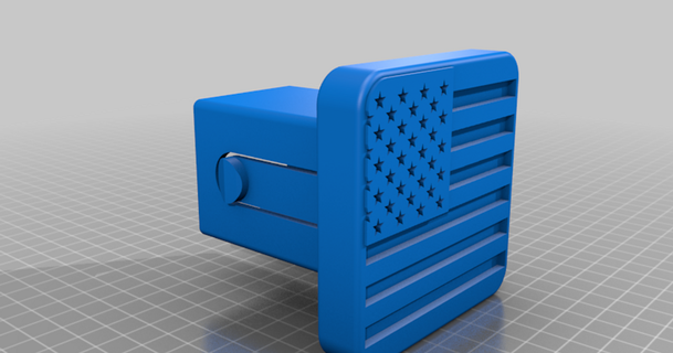 us canada scotland trailer hitch covers - remix antagonizerr 3D Models Toys & Games Vehicles flag thingiverse receiverhitchcover 3d print model - Mito3D
