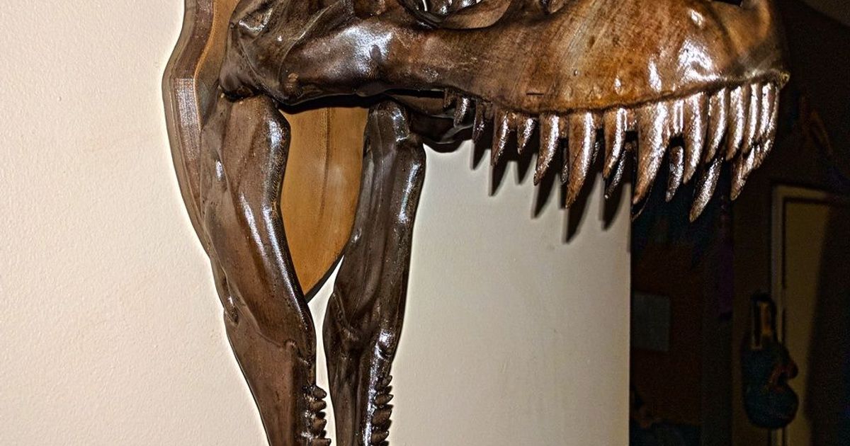 montage plaque rex crâne antagoniste 3D modèles loisir fabricants idées trex tyrannosaure squelette chose universelle 3D print model - Mito3D