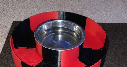 dog's water bowl holder jeff download free stl model printablescom 3d models household pets 3d print model - Mito3D