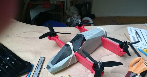 télécharger quad jrhodk 3D modèles loisir fabricants RC robotique quadcopter avion chose universelle ailes 3d print model - Mito3D